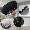 2 Pack Shower Caps, Elastic and Reusable Bonnet, Double Waterproof