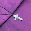 Inspirational Soccer Cross Necklace Engraved Bible Verse Stainless Steel Soccer
