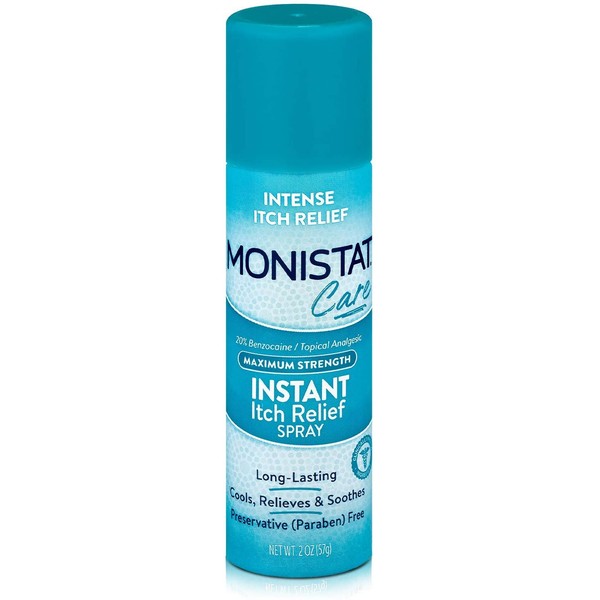 MONISTAT Complete Care | Maximum Strength | Instant Itch Relief Spray, 2 oz | Pack of 4