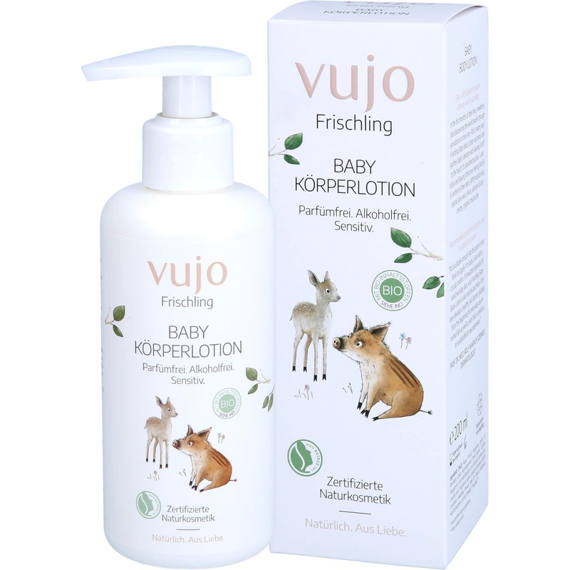 vujo Frischling Organic Baby Body Lotion Without Fragrances Without Alcohol