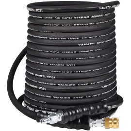 YAMATIC 3/8" Pressure Washer Hose 50FT Hot Water Power Washer Hose Max 212°F ...