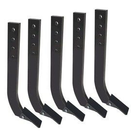 FUYEAR Box Blade Shank, 4 Holes Box Scraper Shank, 18'' Scarifier Shank Ripper Shank with Removable Tapered Teeth and Pins, Adjustable Shanks Assembly for Replacement, Digging, Plowing,(5PCS)