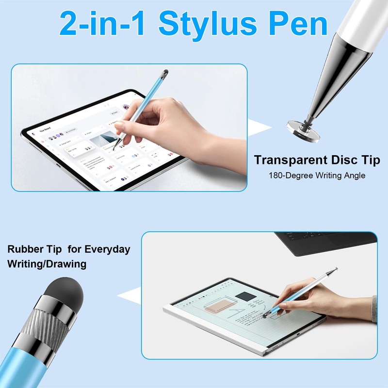 10 Rubber Tips+5 Transparent Disc Tips,High Precision and High Sensitivity