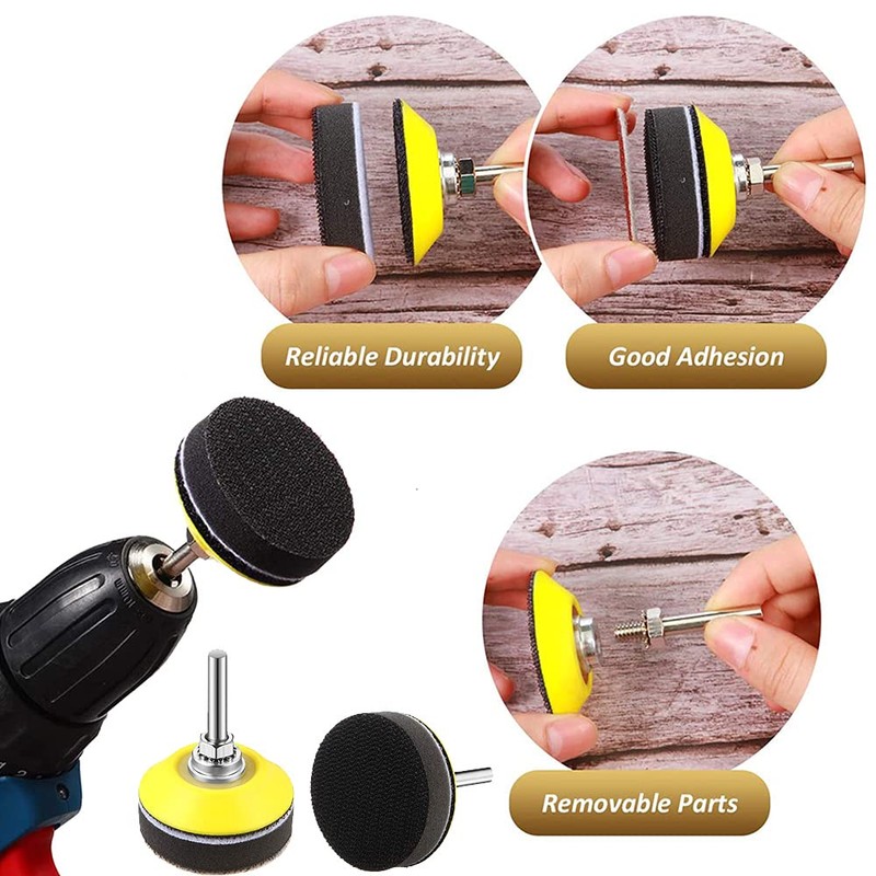 Bestgle 2pcs 2 Inch (50mm) Hook and Loop Sanding Pad