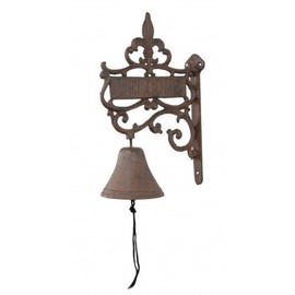 Cast Iron Welcome Bell Fleur De Lis