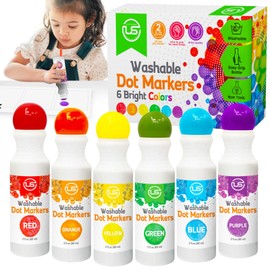Dot Markers for Toddlers and Kids,6 Color Bingo Daubers, Dot Art Washable Paint for Kids, Bingo Markers, Toddler Arts and Crafts, Kindergarten Classroom Must Haves