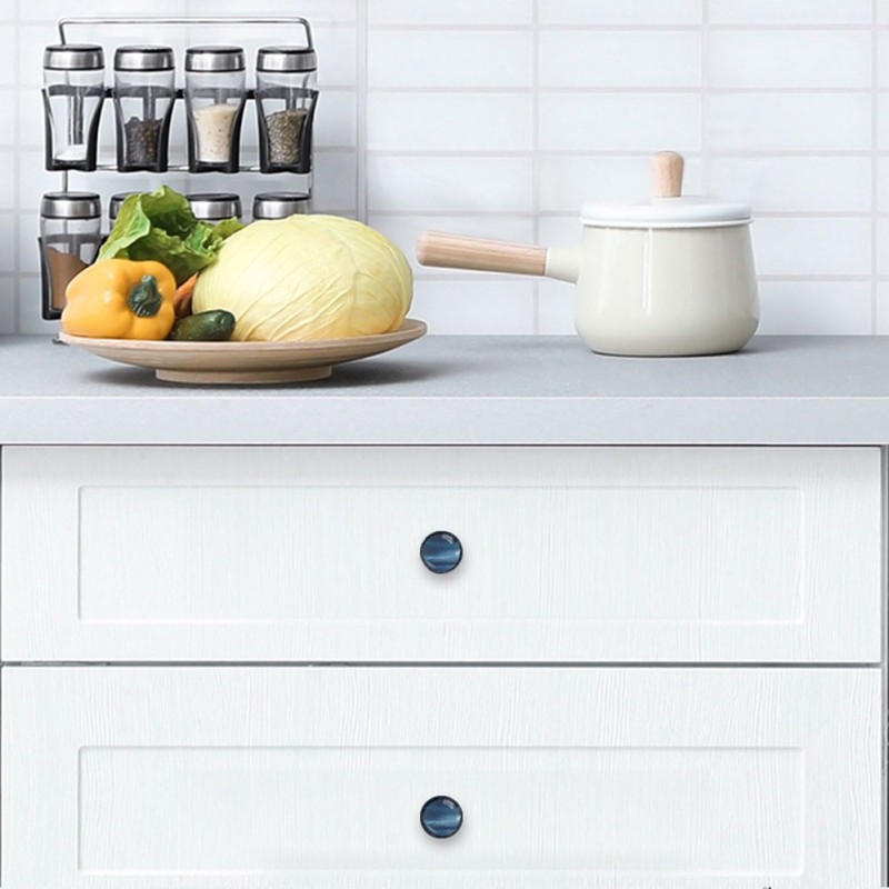Navy Blue 4Pack of Kitchen Cabinet Knobs Pulls Round Dresser