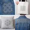 24 Pcs Sashiko Stencil Kit, 8Pcs 4.7 x 4.7 Inch