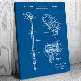 Pole Chainsaw Patent Canvas Print (16x20) Landscaper Gift, Chainsaw Blueprint, Lumberjack Gift, Arborist Gift, Gardener Gift, Handyman Gift