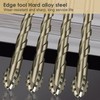 12-Piece Four Flute Sawtooth Eccentric Drill Bit Serrated Eccentric Drill