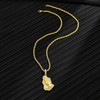 RepaTime Gold Plated Necklace with Praying Hands Pendant Stainless Steel