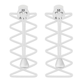 55 Sport Elastic Lock Shoelaces For Running & Triathlon, White