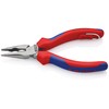 クニペックス KNIPEX 0822-145TBK ニードルノーズペンチ 落下防止 (BK)