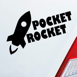 Car Sticker – In Your Choice Of Colours Pocket Rocket Rocket Car Tuning Dub OEM Car Stickers JDM 15x8 cm/Sticker Film, Glossy Black