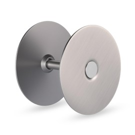 1 Set Door Knob Hole Cover Plate 2-5/8" Diameter Solid Steel Round Deadbolt Cover Plate Matte Door Hole Covers Plates for Home Security Privacy