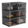 SpaceHacks 6 Pack Stackable Makeup Organizer and Storage, Acrylic Organizers，Clear