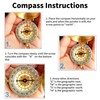 Compass Clamshell Compass Camping Gear Survival Gear Waterproof Luminous Compass