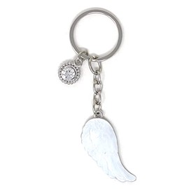 Guardian Angel Wings Birthstone Keyring Birthday Month Gemstone April One Size, April.
