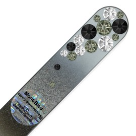 Mont Bleu Crystal Nail File hand decorated with crystals - Universal Size - HandMade - Czech Tempered Glass