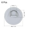 PATIKIL D-Ring Patch, 6 Pcs Stainless Steel D-Ring PVC Patch