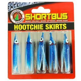 Fishing Lures Squid Skirts Octopus Lures Soft Plastic Trolling Skirt Lure Kit Saltwater Fishing Bait for Salmon Bass Trout 2.5 Inches Pack of 5