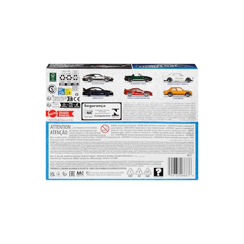 Hot Wheels Collector Multipack Autos Japoneses para coleccionistas