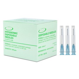 Sterile Disposable Injection Needle with Cap for Animal, Pet, Poultry and Industrial Dispensing Needle Accessories (23G X 1)