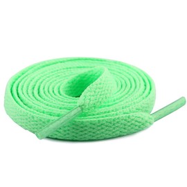 [Sechunk] Flat Shoelace Set, 1 Pair, 29 Colors, 12 Lengths, Sneakers, Apple green
