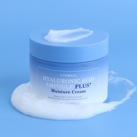 Foodaholic Hyaluronic Acid Ampoule Plus Moisture Cream 300ml/Large Capacity Quick Moisturizing Cream / 푸드어홀릭 히알루론산 앰플 플러스 모이스처 크림 300ml수분크림 대용량 빠른보습