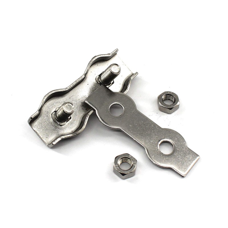 304 stainless steel wire rope clip cable rope double clamp