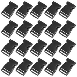 Gasea 20Pcs 25mm(1") Side Release Buckles, Adjustable Replacement Buckle Clip for Backpack Luggage Straps