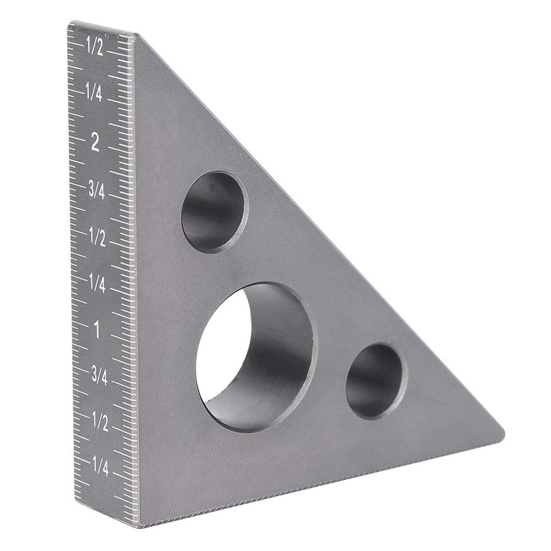 Cuadrados de carpintería, regla triangular, aleación de aluminio, calibre de