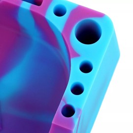 Silicone Cigar Ashtray Cute Square Car Ashtrays with Cigar Holder Indoor Outdoor