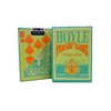 Hoyle Green Clamshell Back with Orange Pips Playing Cards -1