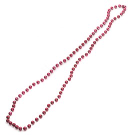 Anderson's Round Maroon Beads, 33 Inches, Set of 24, Fan Gear, Birthdays, Homecoming, Game Days, Holidays, Sports Fan Gear,School Spirit, Football Cheerleader Accessories