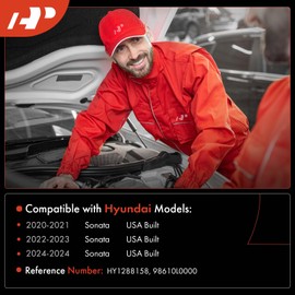 A-Premium Windshield Washer Reservoir Tank Assembly Compatible with Hyundai Sonata 2020 2021 2022 2023 2024 - with Cap & Pump & Sensor (USA Built Models Only)