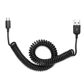 USB 2.0 Expansion Spring Coiled Cable 10-105 inch Type A Male to Mini B Standard Spiral Flexible Long USB Cord Extension Processors for Printers, Cameras, Mouse, Cell Phone
