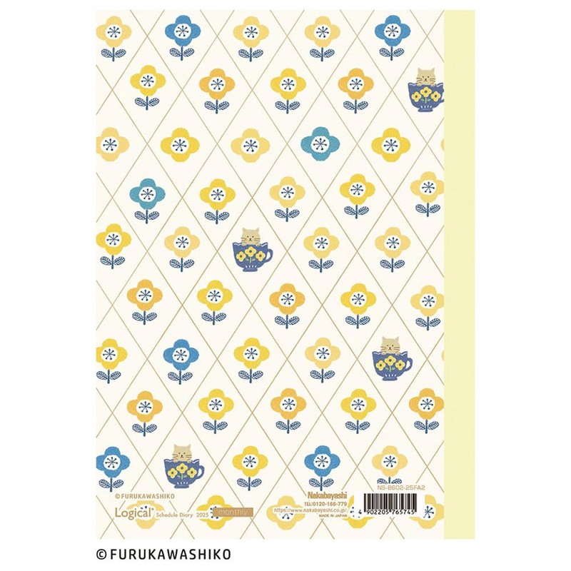 Logical Diary 2025 Monthly Note Type F/B6/Flower NS-B602-25FA2 [PT1]