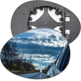 AUTOXBERT Mirror Glass Replacement Driver Left Side Mirror Heated with Backing Plate For Mini Cooper 2007 2008 2009 2010 2011 2012 2013 2014 2015, Replace 51162755625