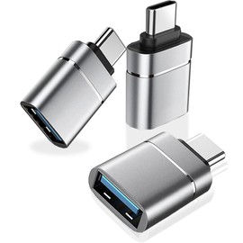 Sooiiyu USB to USB C Adapter, USB C Male to USB 3.0 Female OTG Adaptor(3 packs) Compatible with MacBook Pro 2020, MacBook Pro Air 2020, and and Other Type C Devices, Gray