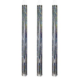 In the Breeze 9502 Silver Mylar Holographic Windsock (3 Pack)