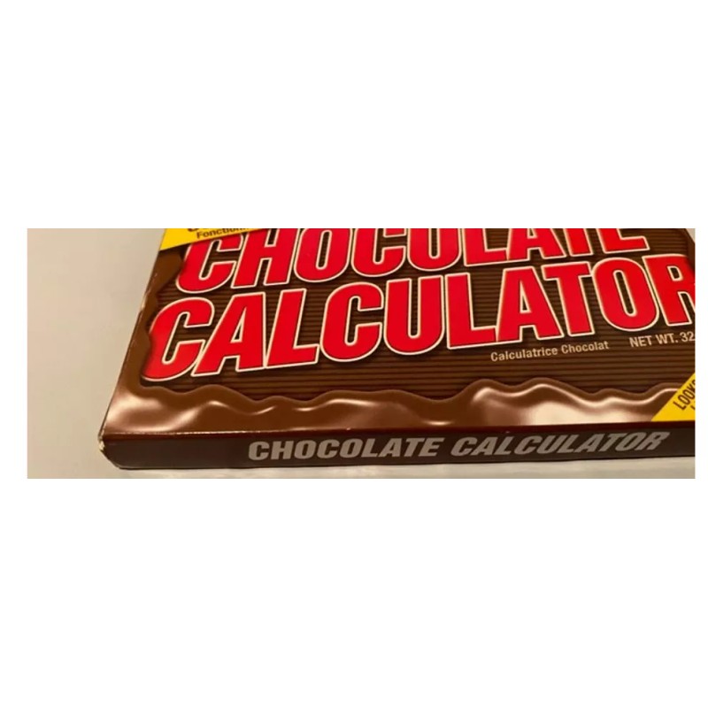 Scholastic Chocolate Bar Shaped Calculator Solar Powered with factory box