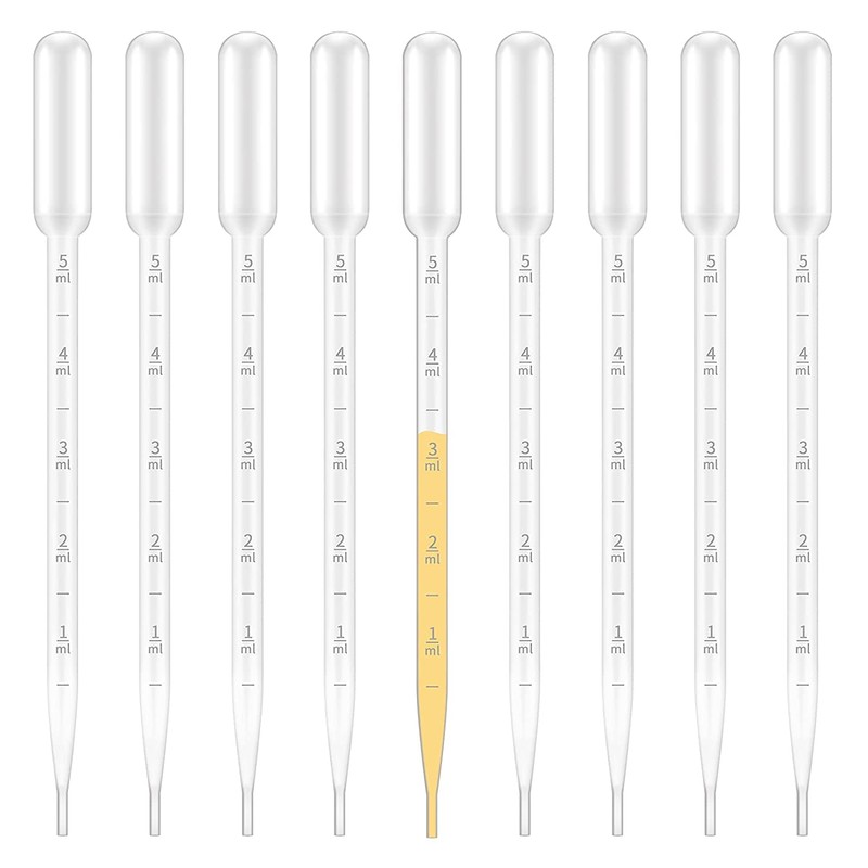5ml Plastica Pipette Trasferimento 100 Pezzi,Pipette Graduate,Squeeze Trasferimento Pipette,pipette monouso,per