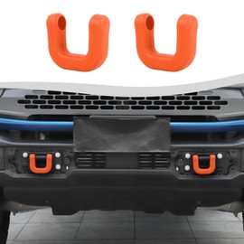 SQQP Bumper Tow Hook Covers Compatible with Ford Bronco 2021-2024+Exterior Accessories(Orange)