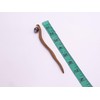 Handcarved Walnut Wood Hair Stick with Hematite Bead