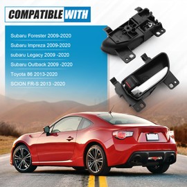 E-Vniko Driver Side Interior Door Handle Replacement for Subaru Forester Impreza Legacy Outback 2009-2020, for Toyota 86 Scion FR-S 2013-2020 - Front or Rear Left Inside Handle for Subaru Accessories