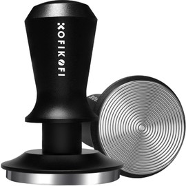 KOFIKOFI Espresso Coffee Tamper 58mm with Two 30lbs Spring Loaded, Barista Espresso Coffee Tamper with Stainless Steel Ripple Base and Aluminum Handle Fits for All 58mm Espresso Machines