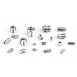 Guard4U 280Pcs 304-Stainless Steel Metric Hex Allen Head Socket Set Screw Assortment Kit, for M2.5 M3 M4 M5 M6 M8 M10 (14 Sizes)