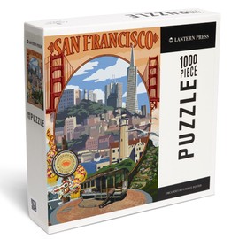 Lantern Press 1000 Piece Jigsaw Puzzle, San Francisco, California, Montage Scenes