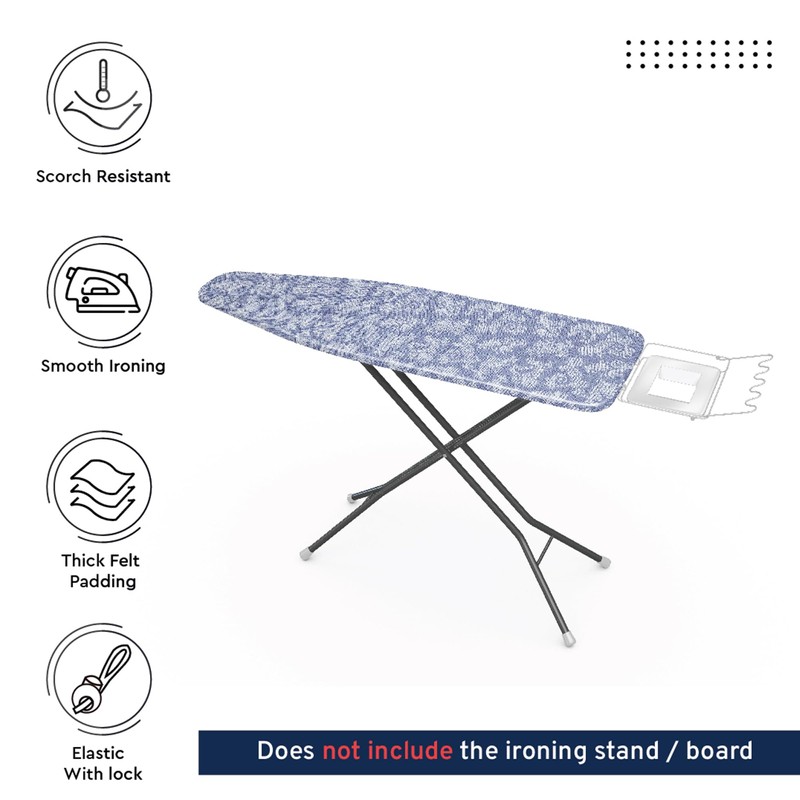 Encasa XO Ironing Board Cover with 4mm Extra Thick Felt